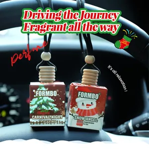 FORMBO Weihnachts-Auto-Lufterfrischer-Set mit festlichem Schneemann- und Baum-Design.