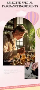 Détail artistique du parfumeur créant le parfum capillaire longue durée FORMBO.