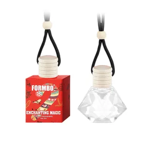FORMBO Auto-Lufterfrischer-Anhänger in Diamantglasflasche mit roter Weihnachtsbox