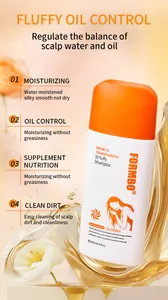 Gedetailleerde kenmerken van FORMBO 3D shampoo voor oliecontrole en hoofdhuidhydratatie.
