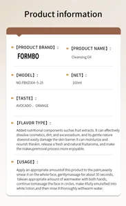 Gedetailleerde productspecificaties en gebruiksinstructies voor FORMBO 100ml Reinigingsolie