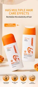 Detail van FORMBO 3D shampoo flessen met massageborstelkop voor vette haarcontrole