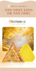 FORMBO 2-in-1 fragrance hair and body soap bar with a unique triangular design detail