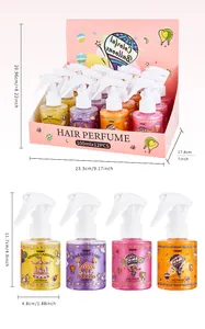 Coffret de parfum pour cheveux FORMBO de 12 flacons de 100ml avec dimensions détaillées