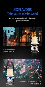 Détail du désodorisant suspendu FORMBO pour voiture, parfums cacao et charbon de bambou