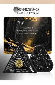 FORMBO 2-in-1 perfume hair and body soap with deep cleansing and triangular design