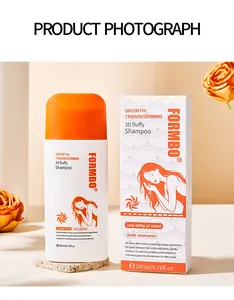 Professionele FORMBO 3D fluffy shampoo fles en doos met diepe reiniging en oliecontrole
