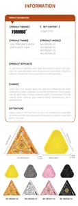 FORMBO triangular perfume soap 120g with English product specifications and sizes
