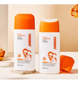 Detail van de FORMBO shampoofles met de unieke hoofdhuidmassage borstel-applicator