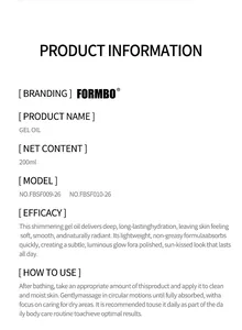 Détails complets du produit et guide d'utilisation de l'huile corporelle gel FORMBO.