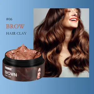 Detail of FORMBO #06 brown hair clay showing product texture and shiny styling effect