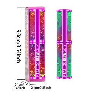 QICIY waterproof peel-off brow gel dimensions: 9.0cm height, 2.1cm width tube and box