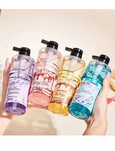 Four colorful FORMBO candy-themed shower gels with various dessert-inspired scents