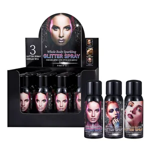 Professionelles Glitzerspray für Körper und Haar in 120ml Sprühflaschen für Make-up