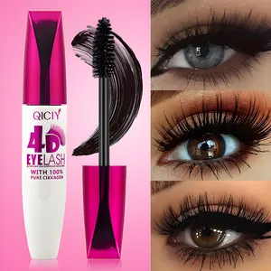 QICIY 4D Fiber Lash Mascara Wasserfest Wischfest Volumen Verlängernd Langanhaltende Schwarze Mascara Für Make-up