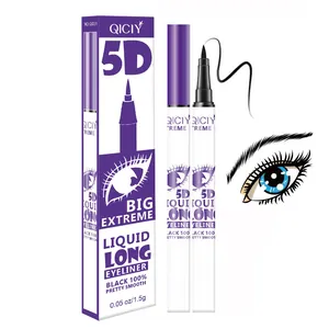 Eyeliner liquido professionale QICIY 5D nero impermeabile per un trucco a lunga durata