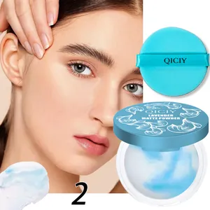 QICIY lavendel matte fixeerpoeder voor langdurige oliecontrole en een watervaste make-up look