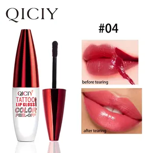 QICIY Langanhaltender Peel-off Tattoo Lippenstift #04 Vorher-Nachher-Demonstration