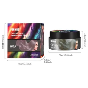 FORMBO Grey Hair Clay for temporary coloring and long-lasting styling with dimensions