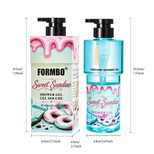 FORMBO Candy Scented Shower Gel 458ml Sweet Sundae perfume body wash with dimensions