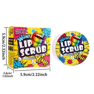 QICIY dreifarbiges feuchtigkeitsspendendes Lippenpeeling in Pop-Art-Verpackung