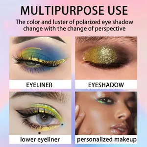 Mehrzweck-Anleitung für 6-Farben Perlglanz-Glitzer-Eyeliner für Augen und Gesicht.