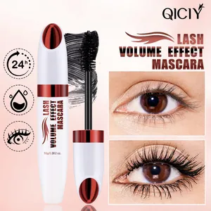 Mascara professionnel volumisant et imperméable avec résultats avant et après les cils