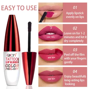 Detaillierte Anleitung für QICIY Peel-Off Tattoo Lipgloss für langanhaltende Lippenfarbe