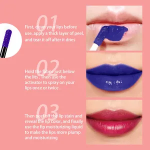 Step-by-step tutorial for applying waterproof peel-off lip stain for long-lasting color