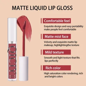 QICY matte liquid lip gloss featuring velvet texture and high color saturation details