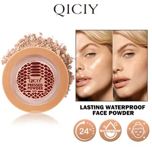 QICIY 24h wasserfester matter Kompaktpuder mit Vorher-Nachher-Effekt
