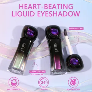 Macro detail of QICIY chameleon liquid eyeshadow with vibrant color-shifting effect