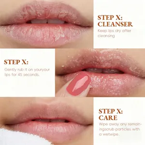 Schritte zur Verwendung des feuchtigkeitsspendenden Lippenpeelings für trockene Lippen