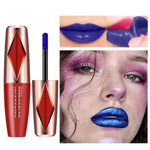 Blue waterproof tear-off lip gloss gel for long-lasting makeup effect