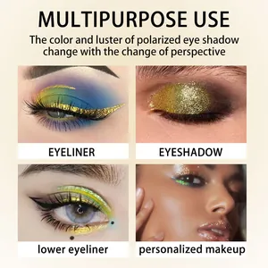 Vielseitiger polarisierter Glitzer-Eyeliner und Lidschatten für kreative Make-up-Looks.