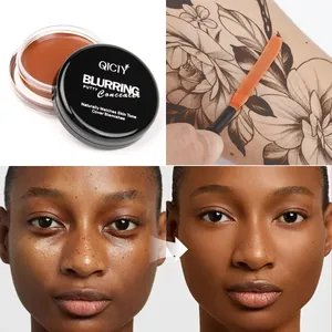 Full coverage concealer putty for dark skin showing before and after results