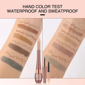 Waterproof and sweatproof hand color test of 2-in-1 eyebrow gel and peel-off liner