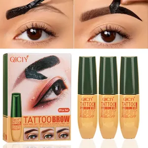 Set de 3 geles de cejas peel-off QICIY Tattoo Brow impermeables para larga duración