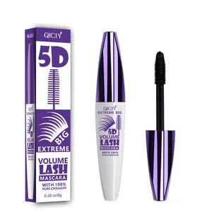 Professionelle QICIY 5D Volumen-Mascara mit präzisem Bürstchen für dichte Wimpern