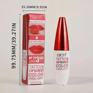 QICIY Peel-Off Tattoo-Lippengloss Maße mit 10g Nettoinhalt Details