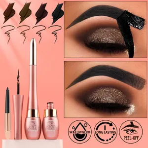 Detailed view of QICIY+ 2-in-1 peel-off eyebrow gel with waterproof and long lasting features