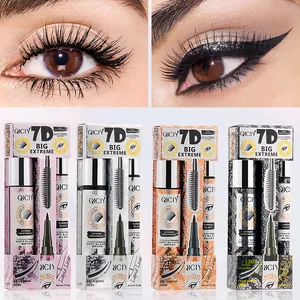 Détail du coffret mascara et eye-liner 2-en-1 QICIY avec effet de maquillage intense
