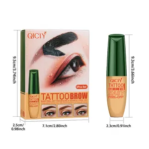 Dimensiones detalladas del set de 3 geles para cejas peel-off de larga duración