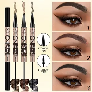Detailed view of QICIY 4-tip waterproof eyebrow pen and brow tint with three natural shades