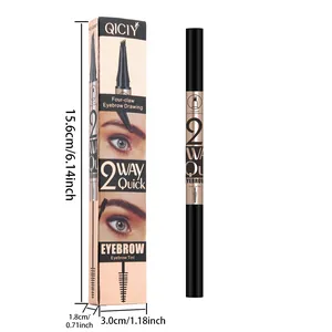 Professional micro-blading 4-tip eyebrow pen with waterproof tint and packaging dimensions
