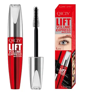 Professionelle wasserfeste QICIY-Mascara mit speziellem Volumen-Lifting-Bürstchen und Box