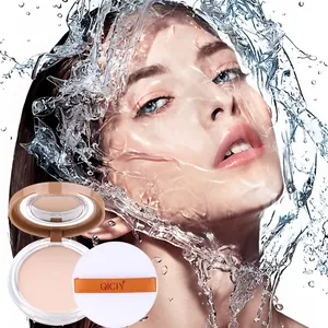 Detailansicht der wasserfesten QICIY Mattierungs-Puderdose mit weicher Make-up-Quaste