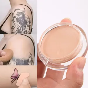 High coverage waterproof concealer cream designed for hiding tattoos and skin blemishes