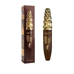 QICIY professional brown mascara for volume and thick lashes with waterproof 24h formula