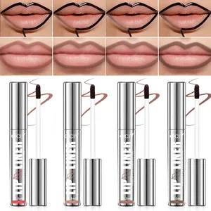 Vista dettagliata del set di matite labbra peel-off QICIY con quattro tonalità opache
